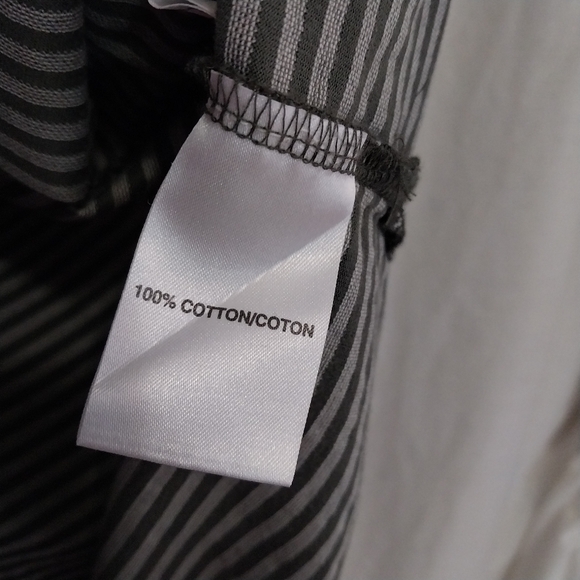 ADIDAS Polo Golf Shirt Men's Large Green Stripes 60s 2ply mercerized cotton - Picture 9 of 11